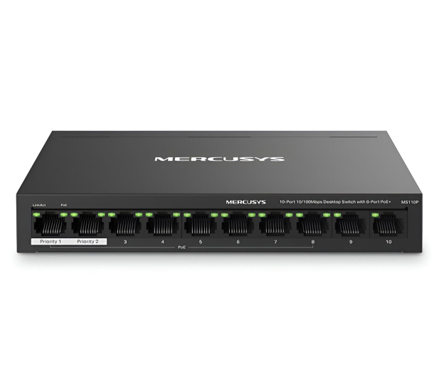 Mercusys MS110P (10x10/100Mbit) 8xPoE+ - 1321862 - zdjęcie